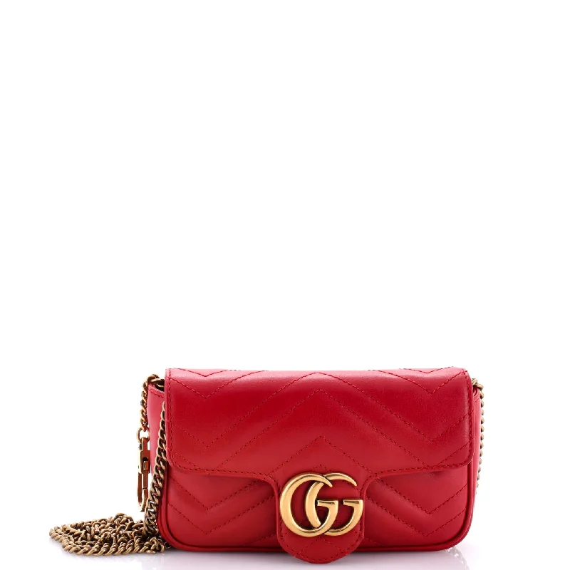 GG Marmont Flap Bag Matelasse Leather Super Mini