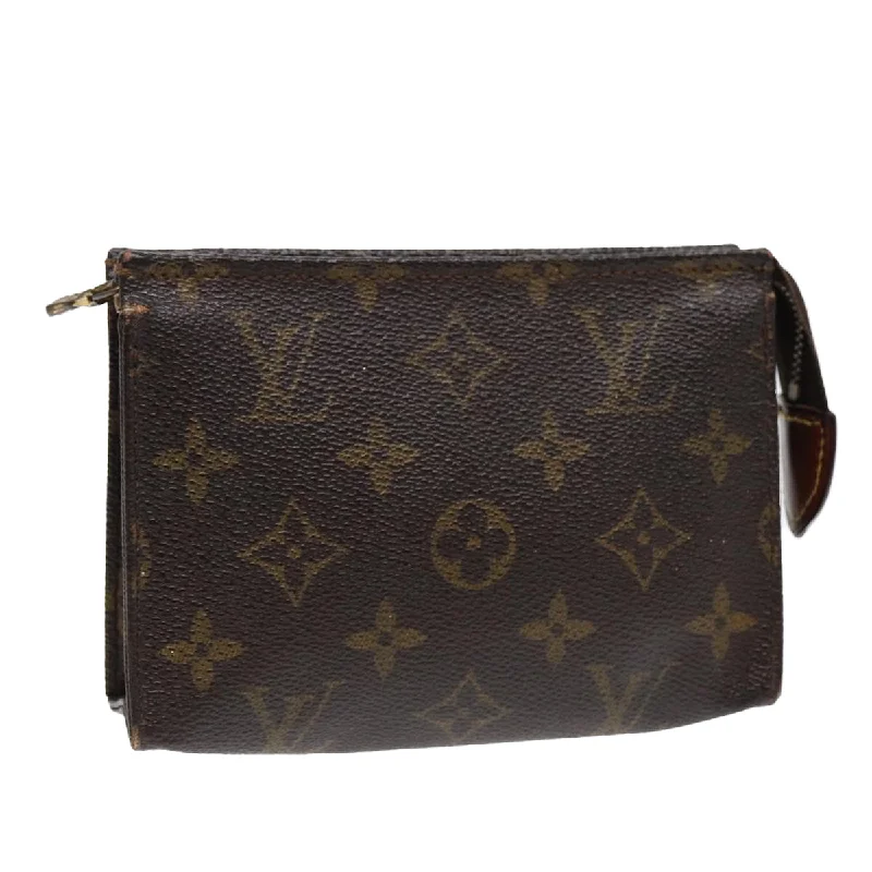 LOUIS VUITTON Monogram Poche Toilette 15 Pouch M47546 LV Auth 87463