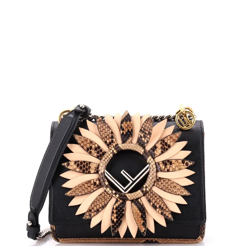 Kan I F Shoulder Bag Embellished Leather with Python Small