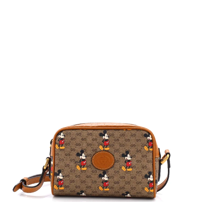 Disney Mickey Mouse Shoulder Bag Printed Mini GG Coated Canvas Mini