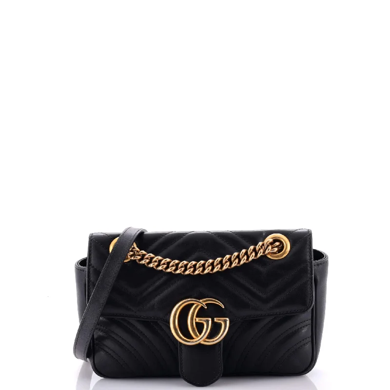 GG Marmont Flap Bag Matelasse Leather Small