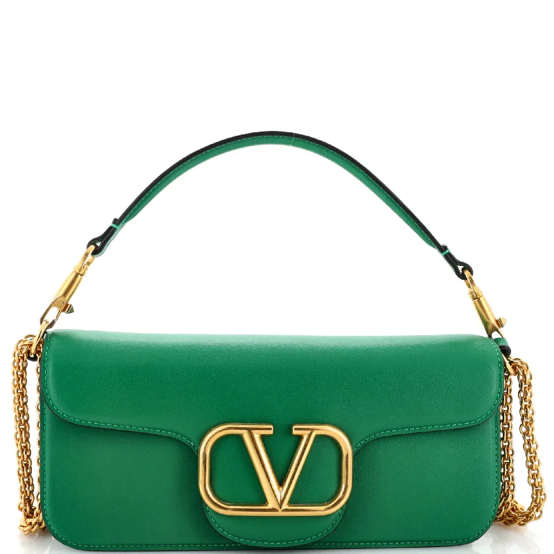 VLogo Loco Flap Shoulder Bag Leather Medium