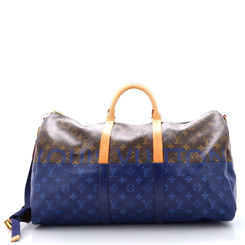 Keepall Bandouliere Bag Monogram Split Canvas 50