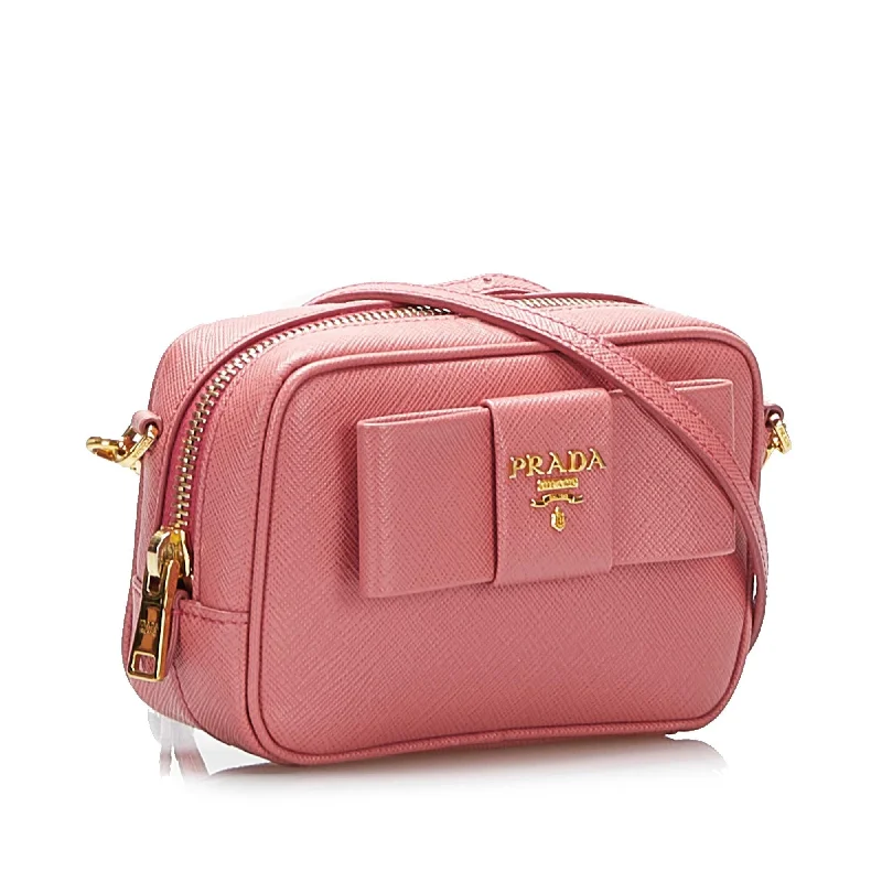 Prada Fiocco Bow Saffiano Crossbody Bag lPa02z