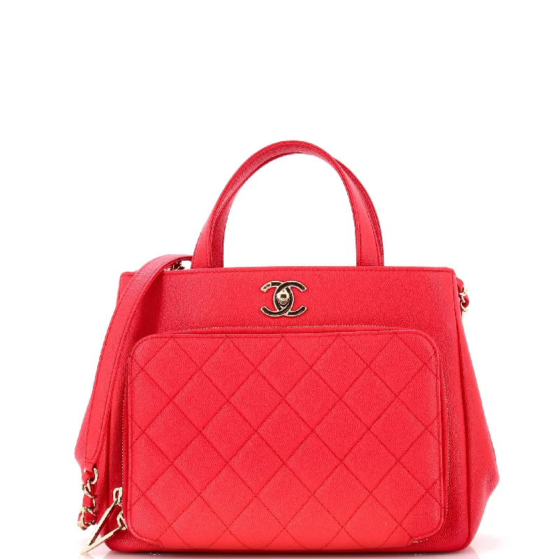 Business Affinity Tote Quilted Caviar Small