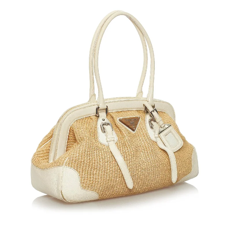 Prada Frame Raffia Shoulder Bag 29204