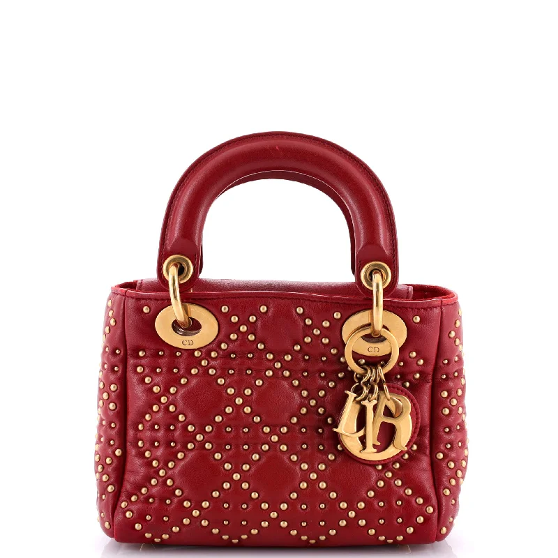 Supple Lady Dior Bag Cannage Studded Lambskin Mini