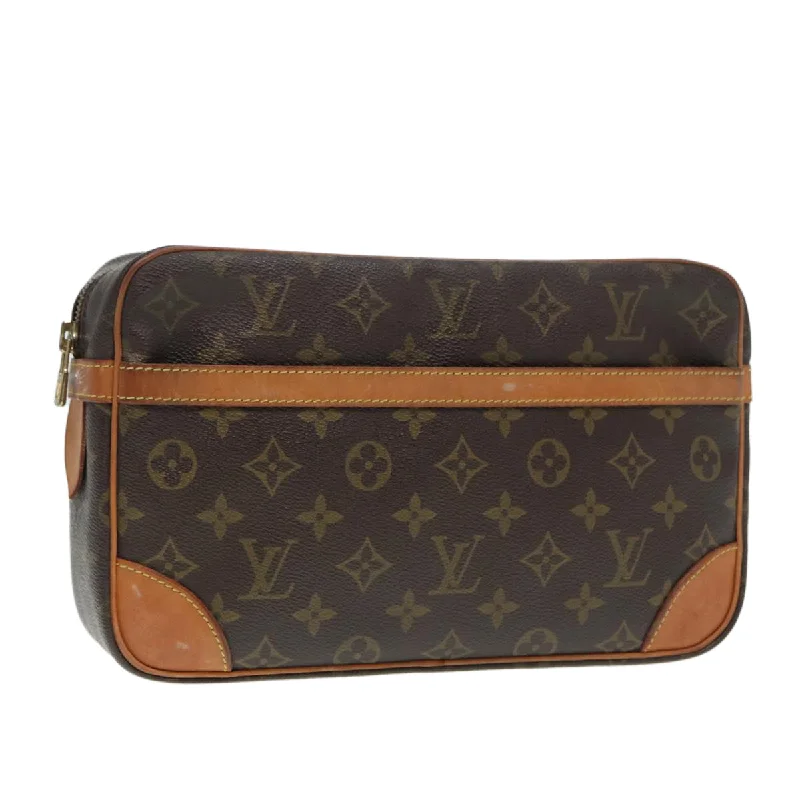 LOUIS VUITTON Monogram Compiegne 28 Clutch Bag M51845 LV Auth 84099