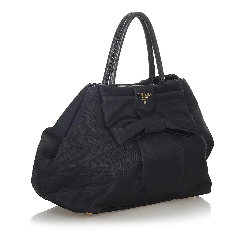 Prada Fiocco Bow Tessuto Tote Bag 23585