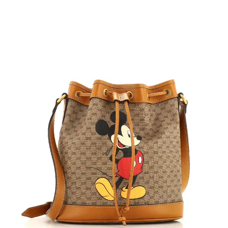 Disney Mickey Mouse Bucket Bag Printed Mini GG Coated Canvas