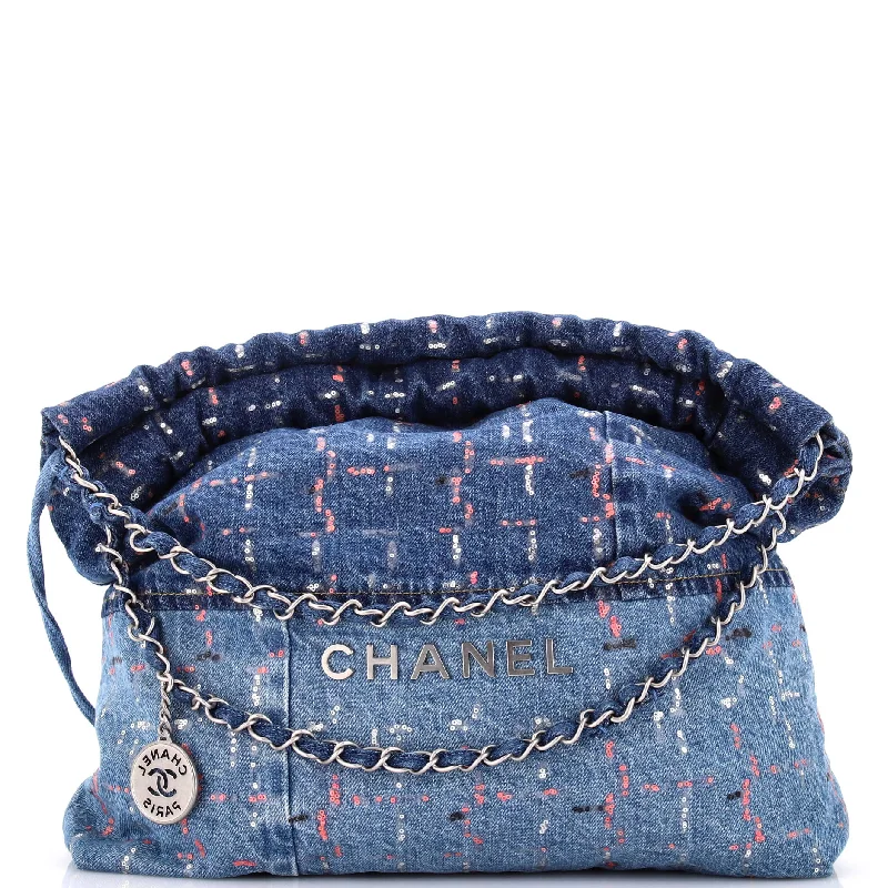 22 Chain Hobo Denim with Sequins Medium