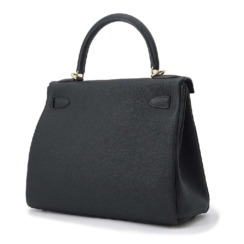 HERMES Kelly Retourne Black Togo Leather Size 28