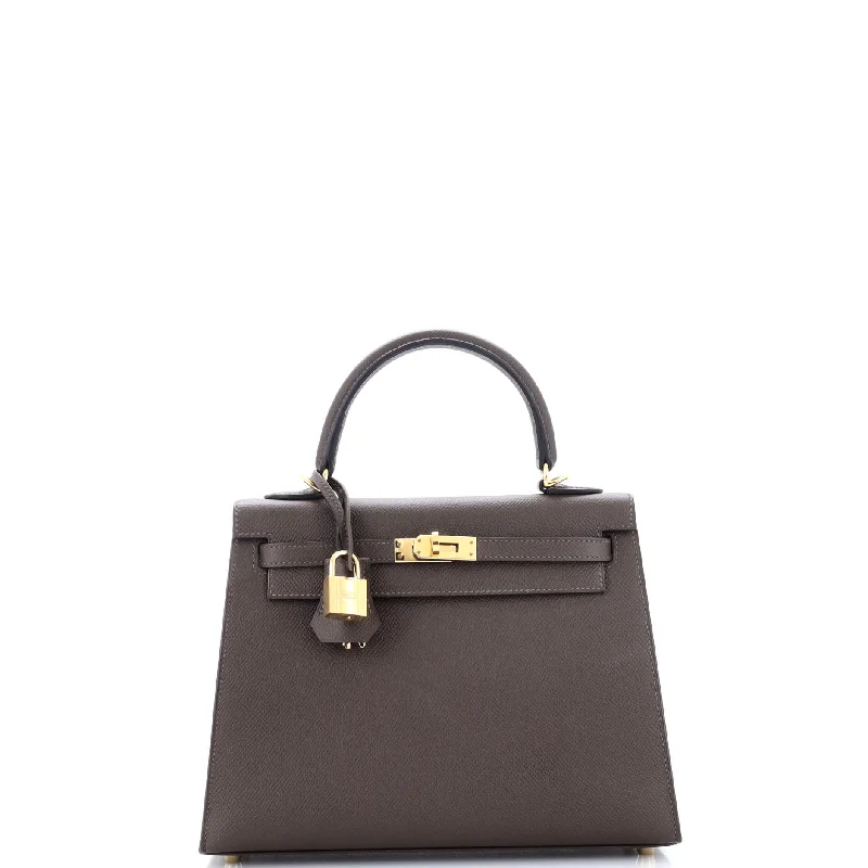 Kelly Handbag Ecorce Epsom with Gold Hardware 25