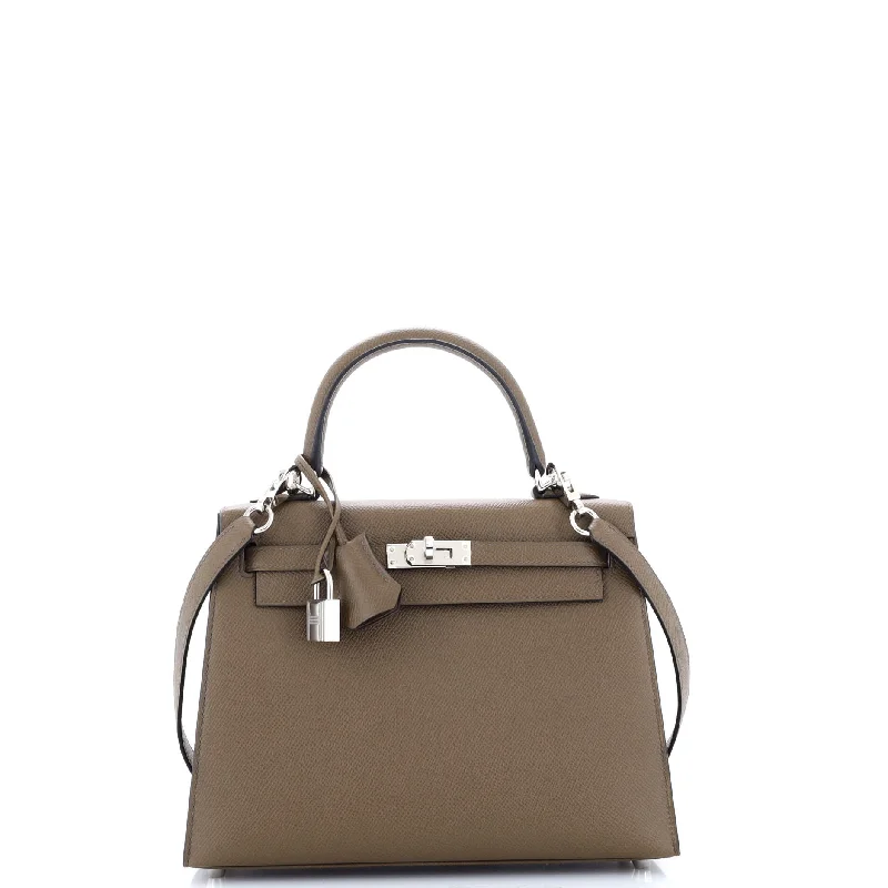 Kelly Handbag Toundra Epsom with Palladium Hardware 25