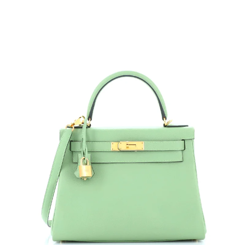 Kelly Handbag Vert Criquet Evercolor with Gold Hardware 28