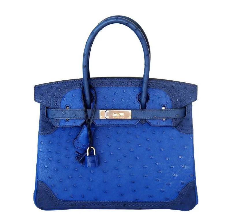 Hermès Birkin 30 Ghillies Bag Tri-Color Blue - Limited Edition