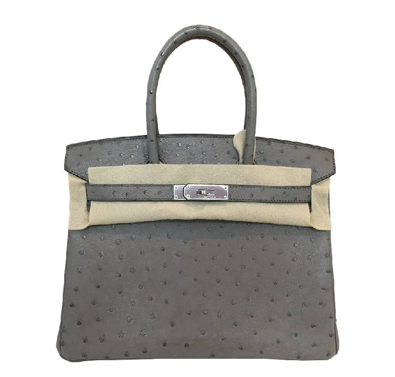 Hermès Birkin 30 Ostrich Gris Tourterelle Bag