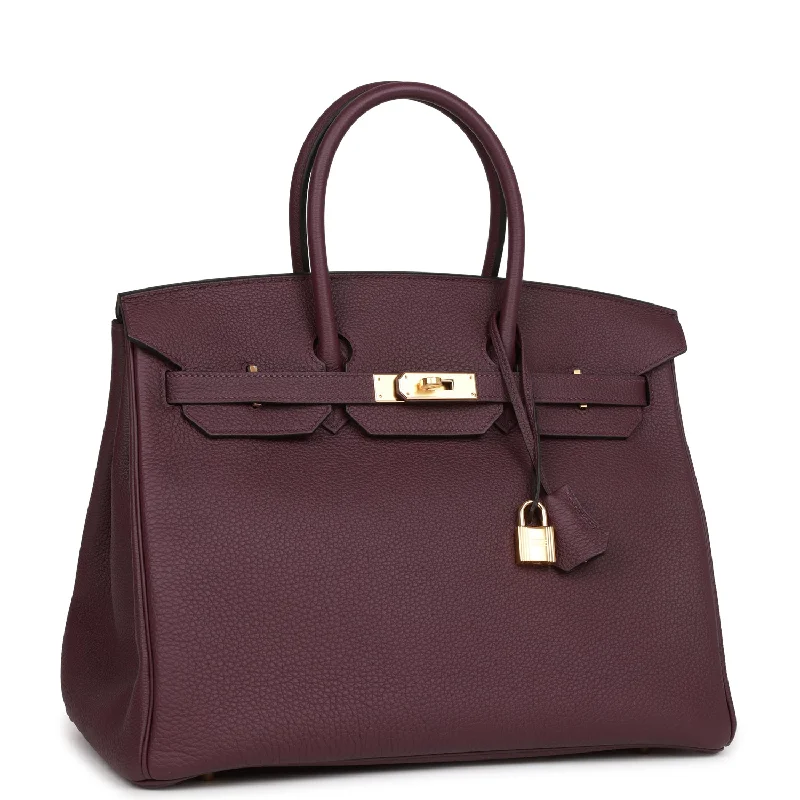 Hermes Birkin 35 Cassis Togo Gold Hardware