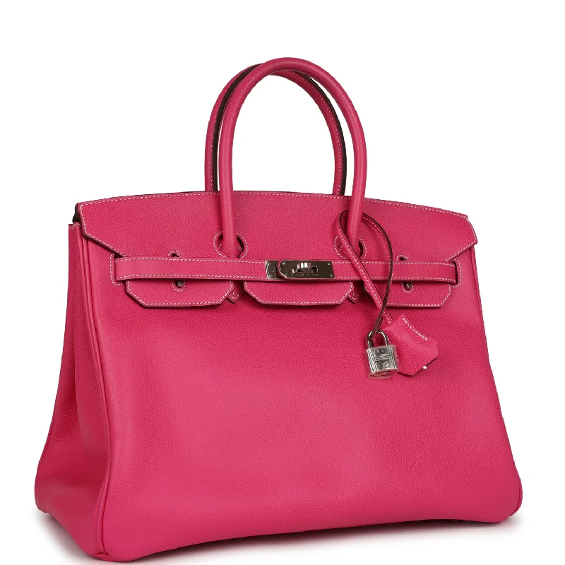 Top Quality Hermes Birkin 35 Rose Tyrien Candy Epsom Palladium Hardware