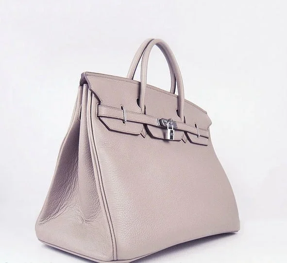 Hermes Birkin 35cm Togo Leather Handbags 6099 Grey Silver