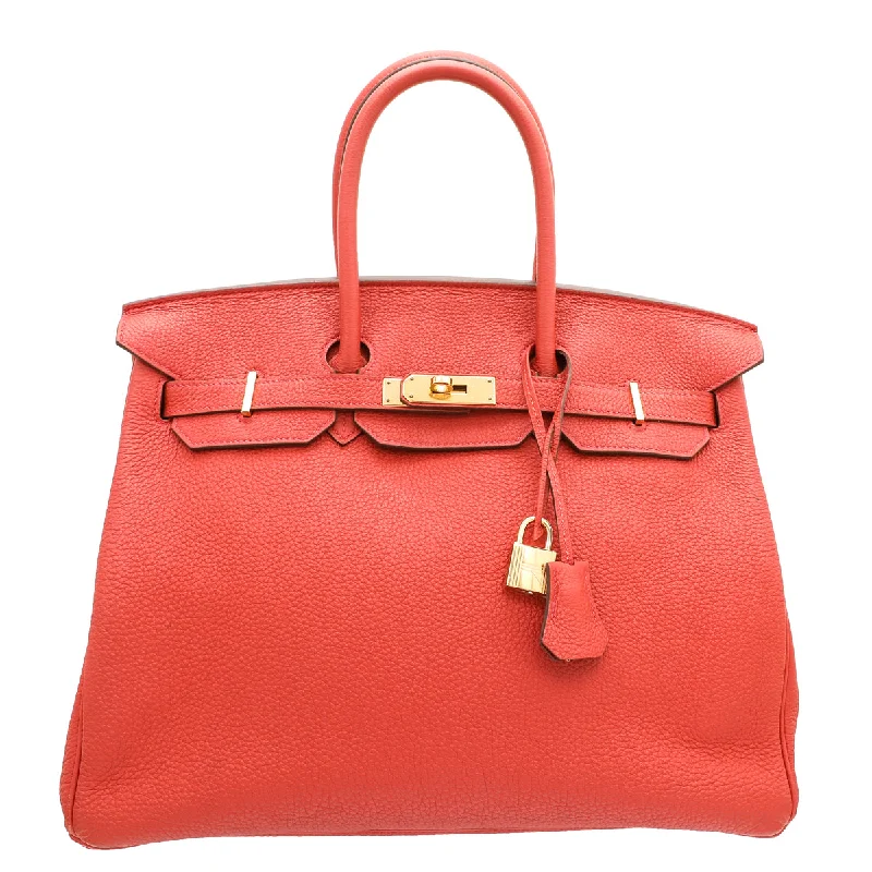 Hermes Geranium Togo Birkin 35 Bag