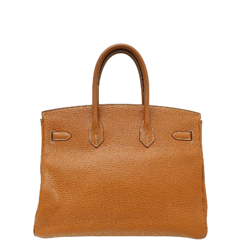 Hermes Gold Retourne Birkin 35 Bag