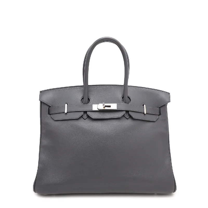 Hermes Graphite Swift Birkin 35 Bag