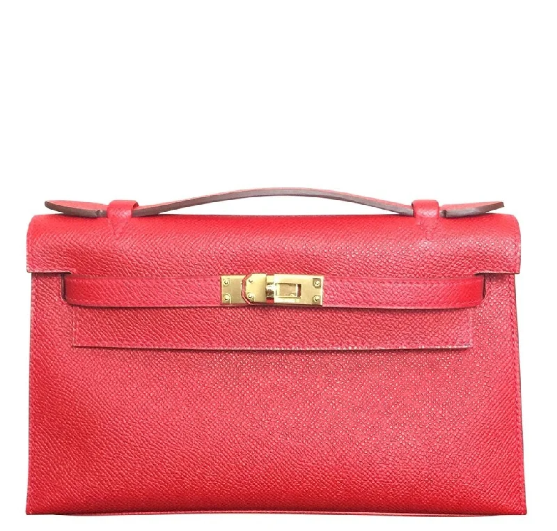 Hermès Kelly Pochette Mini Rouge Casaque Epsom GHW Bag