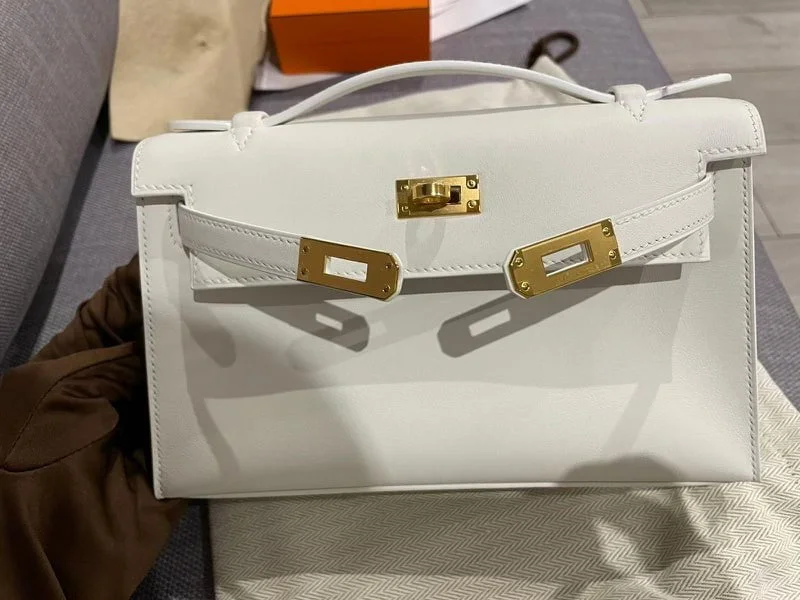 Hermes Kelly Pochette White Swift Gold Hardware- Payment 2 JJ