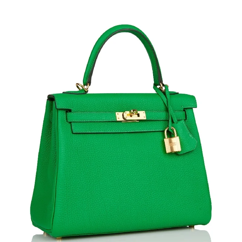 Hermes Kelly Retourne 25 Bambou Togo Gold Hardware