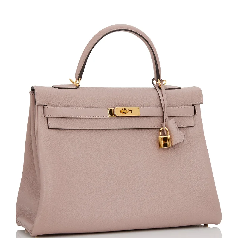 Hermes Kelly Retourne 32 Glycine Clemence Gold Hardware