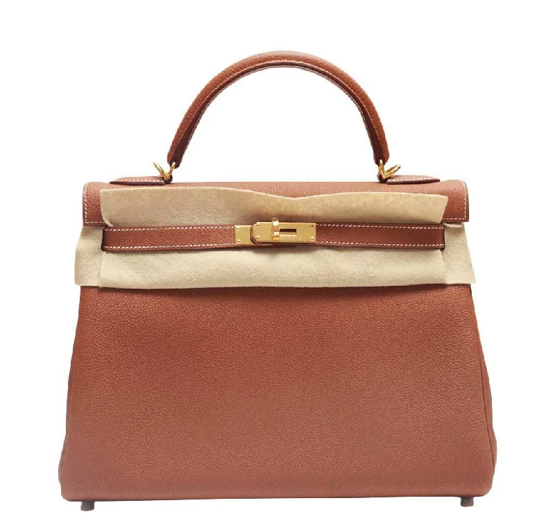 Hermès Kelly Retourne Bag 32 Gold GHW