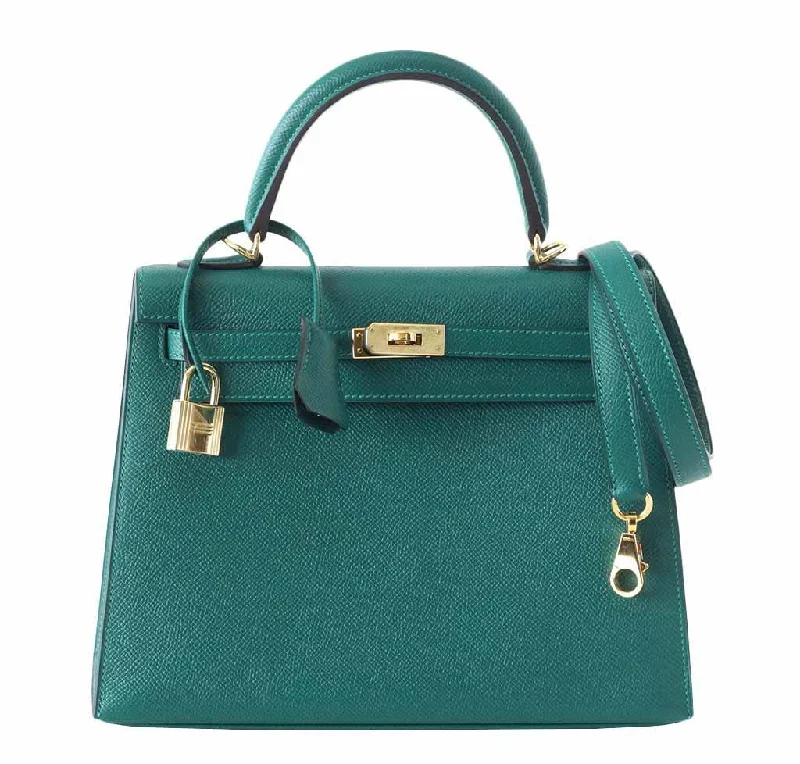 Hermès Kelly Sellier Bag 28 Malachite GHW