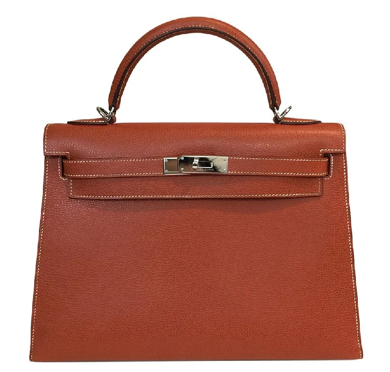 Hermès Sellier Kelly 32 Epsom Bag in Brique