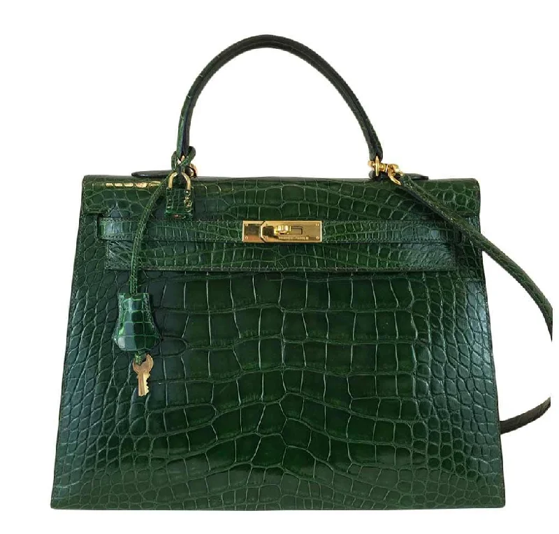 Hermès Kelly Sellier 35 Vert Emerald Bag