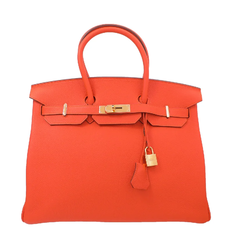 Hermes Orange Birkin 35 Bag