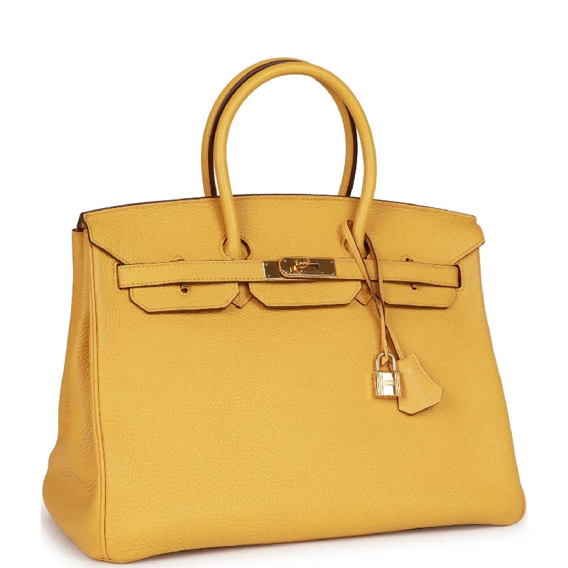 Hermes Birkin 35 Soleil Togo Gold Hardware