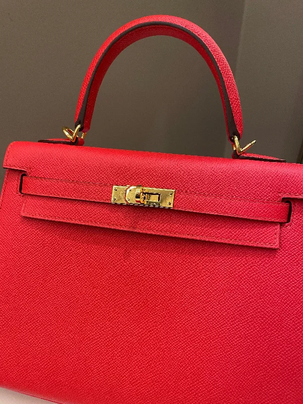 Hermes Kelly Sellier 25 Rouge Tomate Epsom